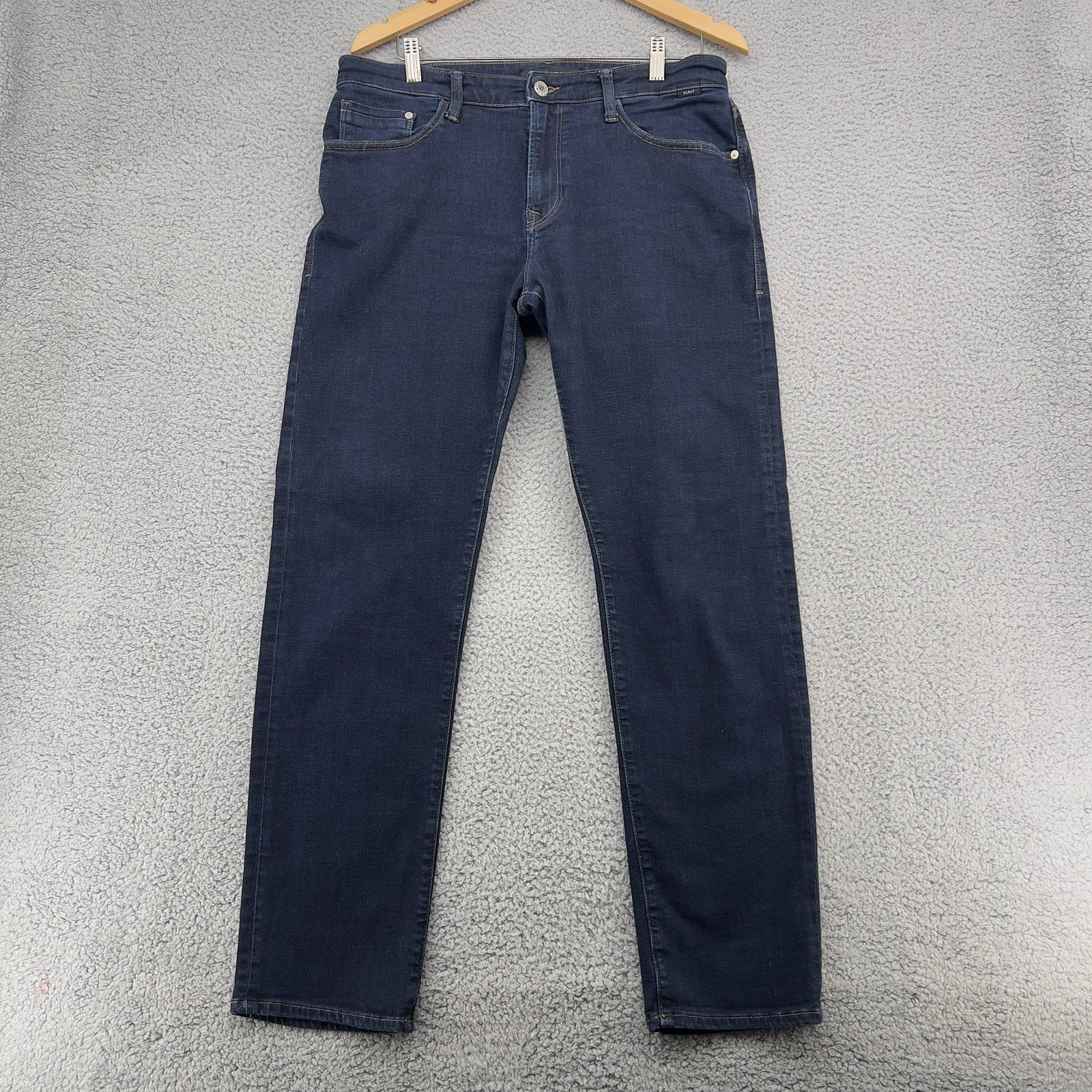 Mavi Zach Straight Leg Mid Wash Stretch Jeans Mens 34 X 32